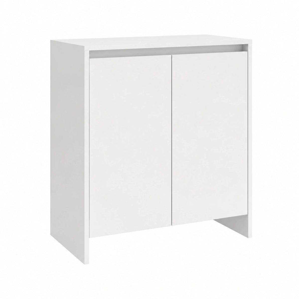 Kommode mit 2 Türen, Weiß, 70x41x75cm, Mehrzweckschrank