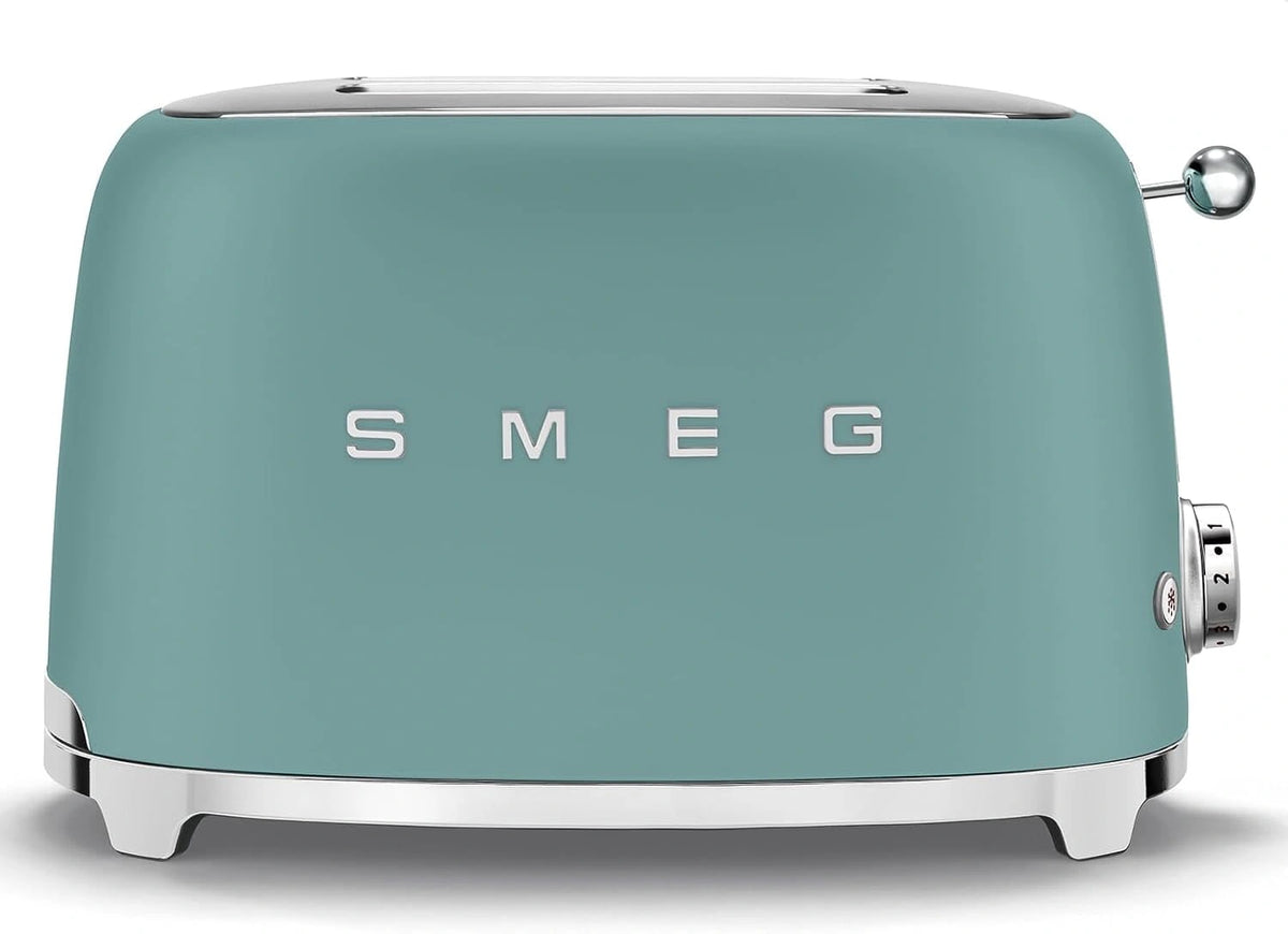 Toster SMEG TSF01EGMEU, 950 W, szuflady, kolor turkusowy