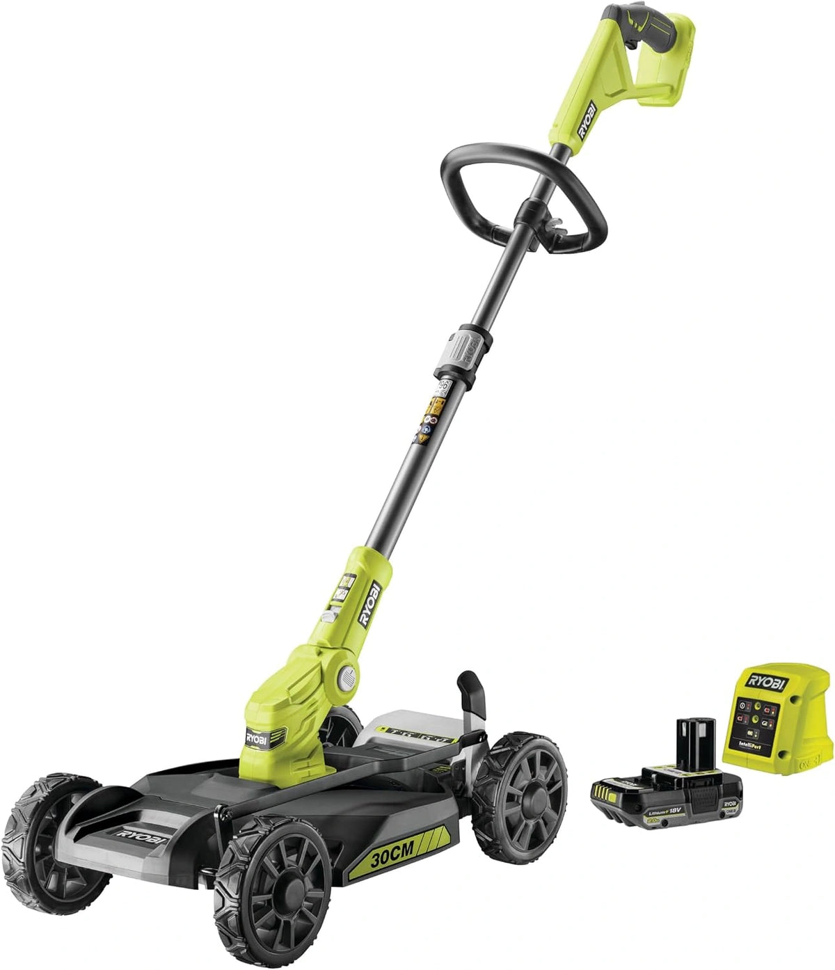 Kosiarka do trawy Ryobi RY18LMC30A, 2,0 Ah, 18 V, kolor szary i ?¨®?ty
