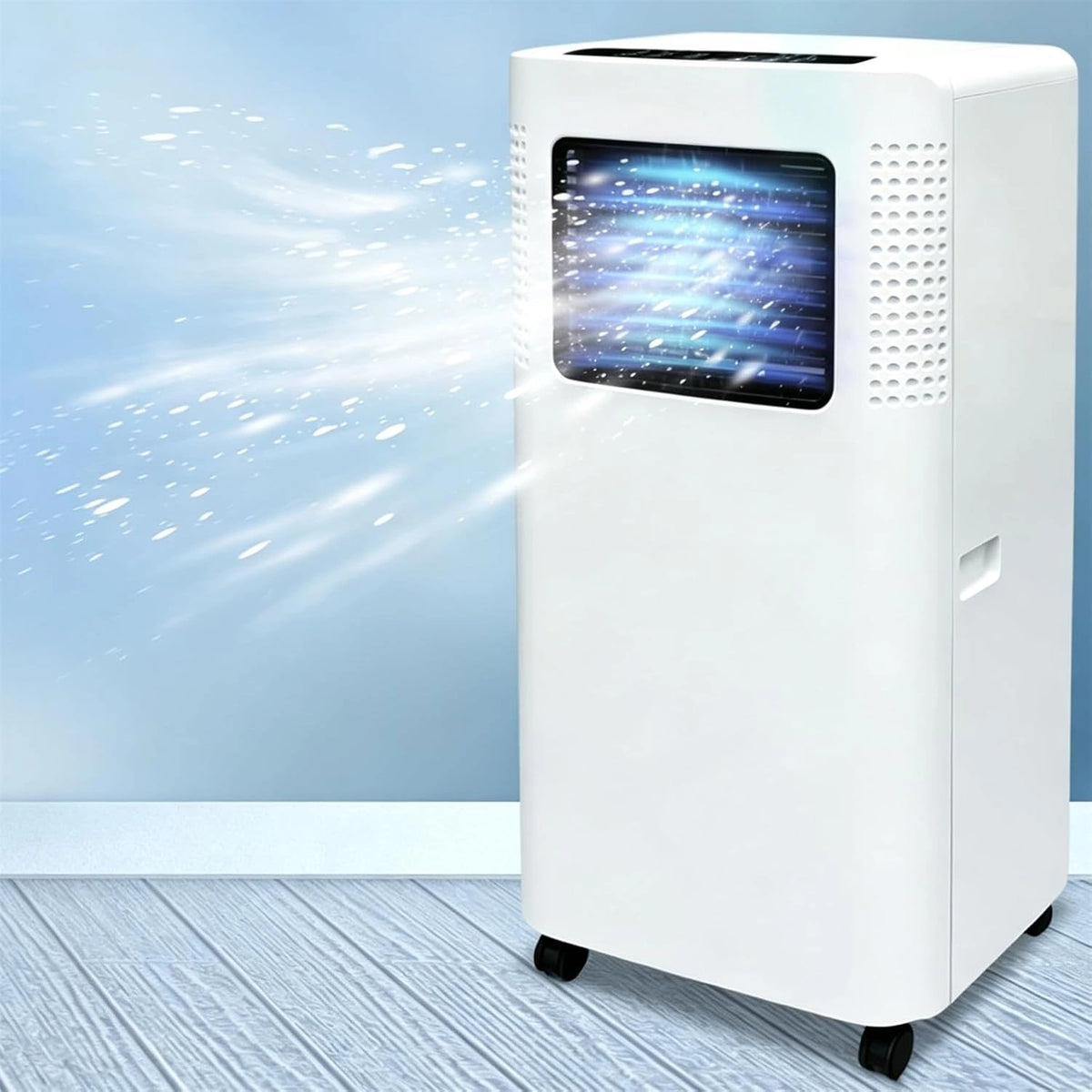 Klimatyzator, 8000 BTU, do 28 m2, programator czasowy, kolor niebieski i szary