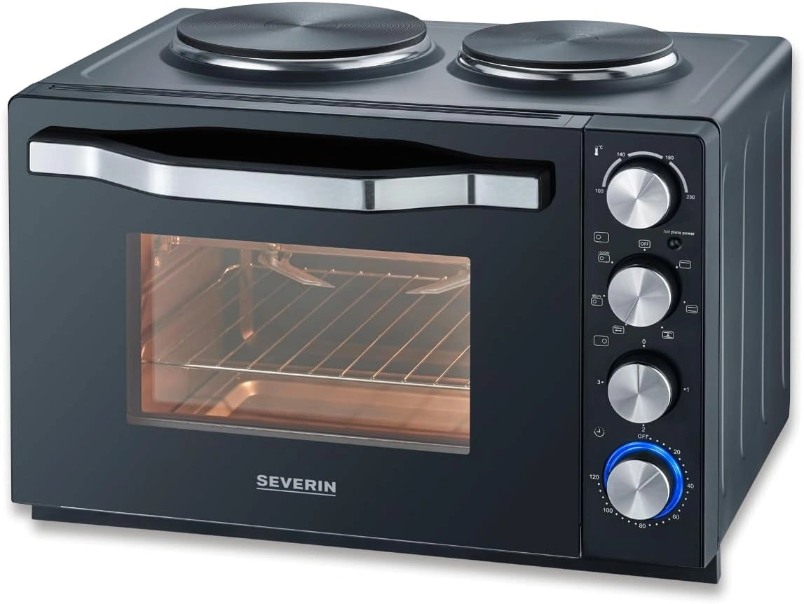 Piekarnik Severin TO 2074, 2500 W, 30 l, termoobieg, kolor czarny