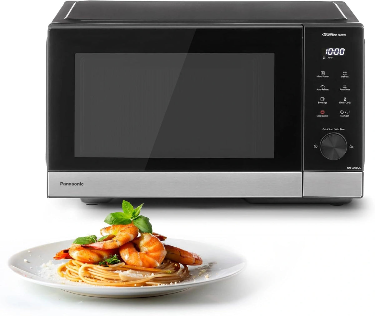 Kuchenka mikrofalowa Panasonic NN-SD38QSEPG, 1000 W, 29 l, programator czasowy, kolor czarny