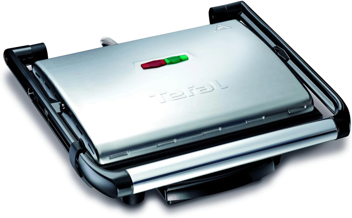Grill elektryczny TEFAL GC241D, 2000 W, kolor srebrny i czarny