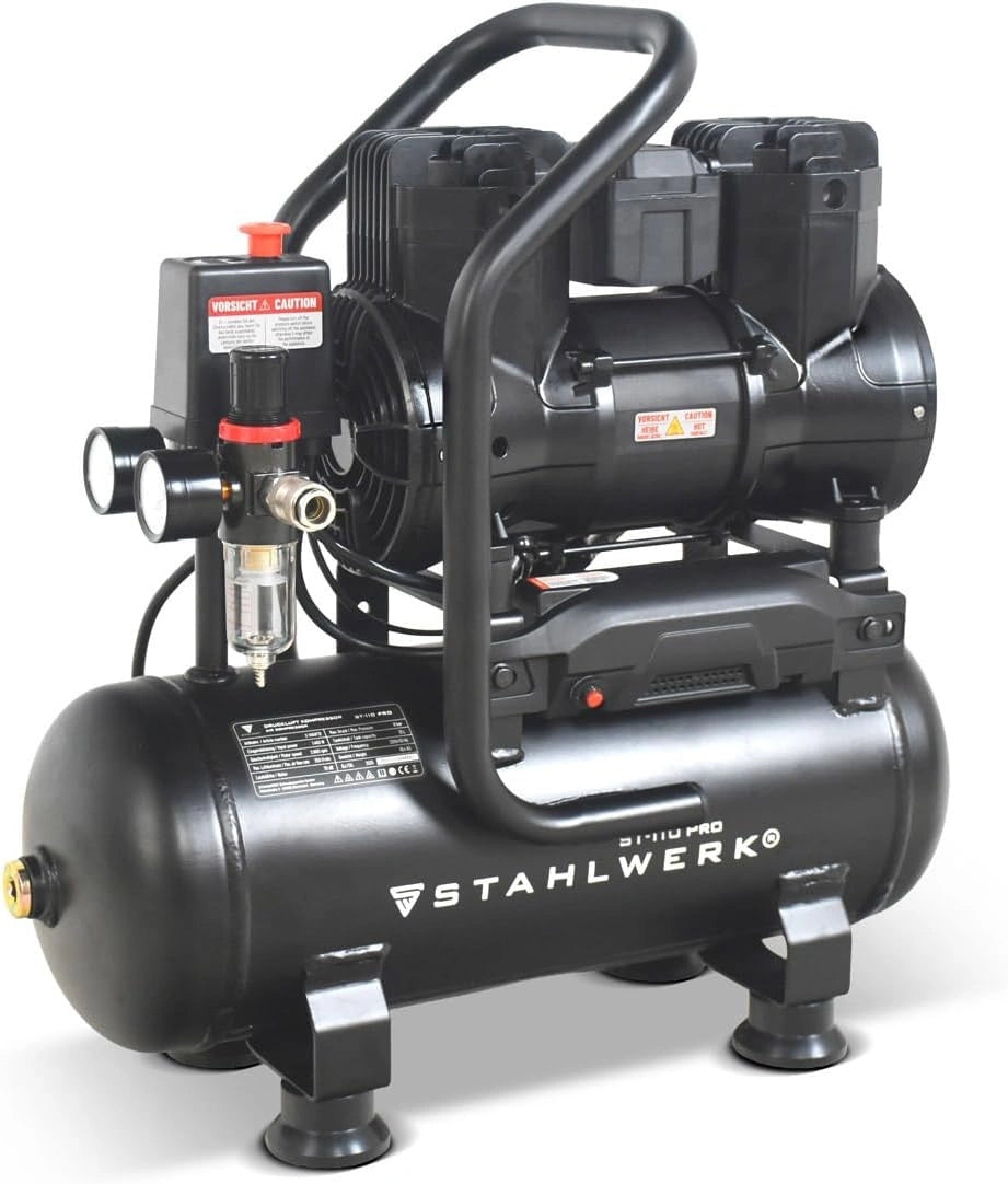 Kompresor STAHLWERK ST-110, 10 l, kolor szary