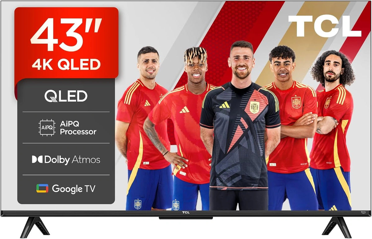 Telewizor TCL QLED 43, kolor czerwony i szary