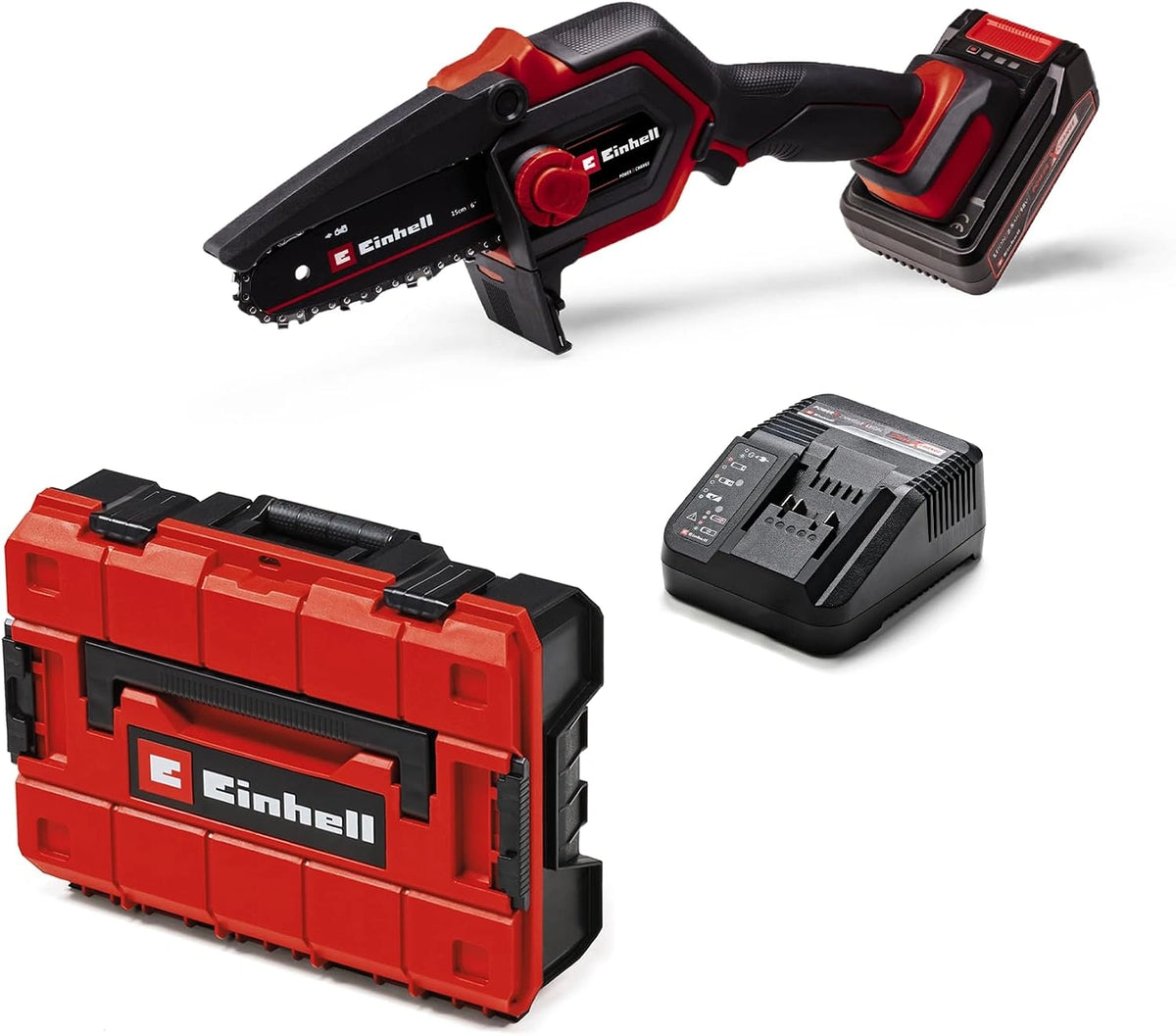 Pi?a elektryczna Einhell PS 18, 2,5 Ah, 18 V, bezprzewodowy, kolor czerwony i szary