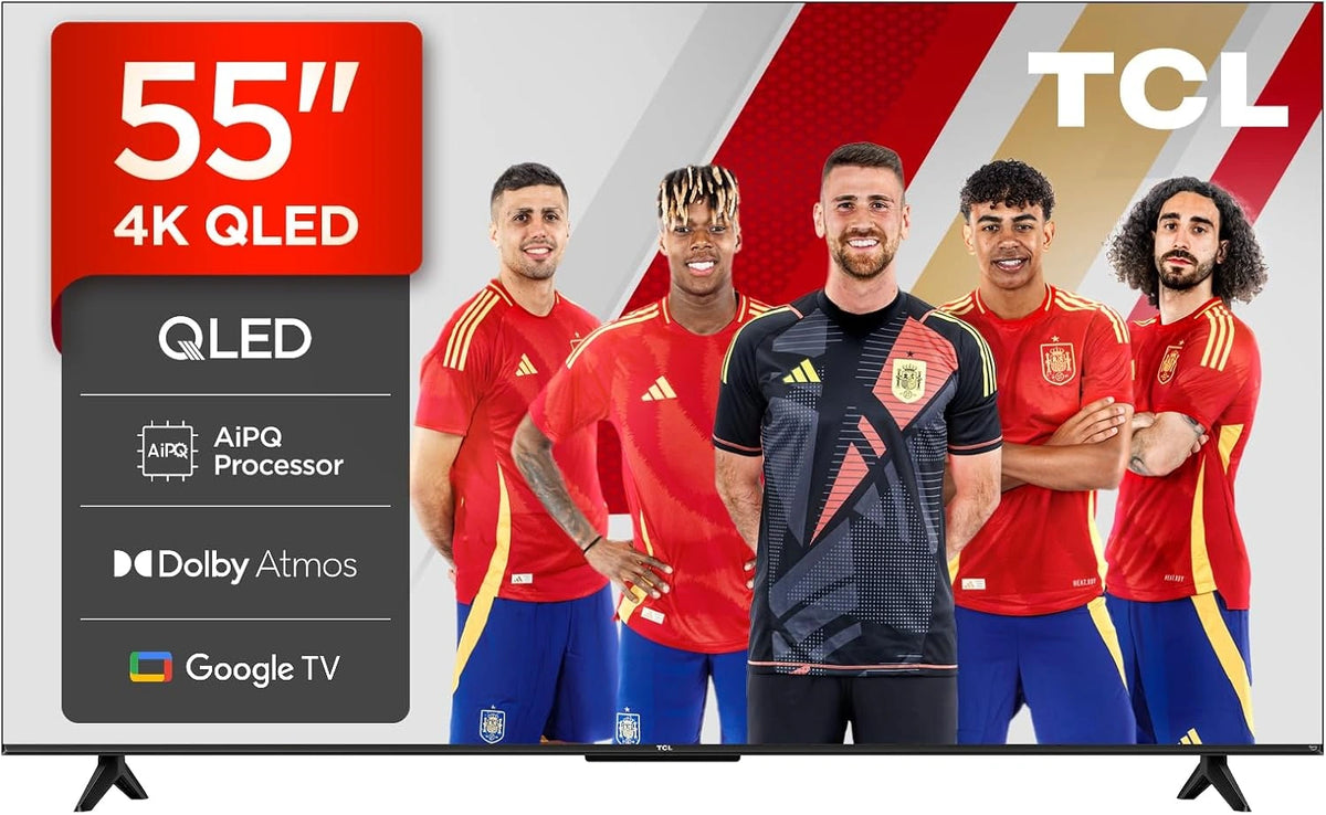 Telewizor TCL QLED 55, 55 cali, kolor czerwony i szary