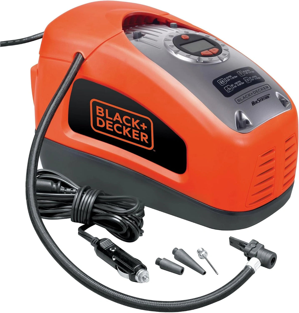 Kompresor BLACK+DECKER ASI300, 12 V, kolor czarny