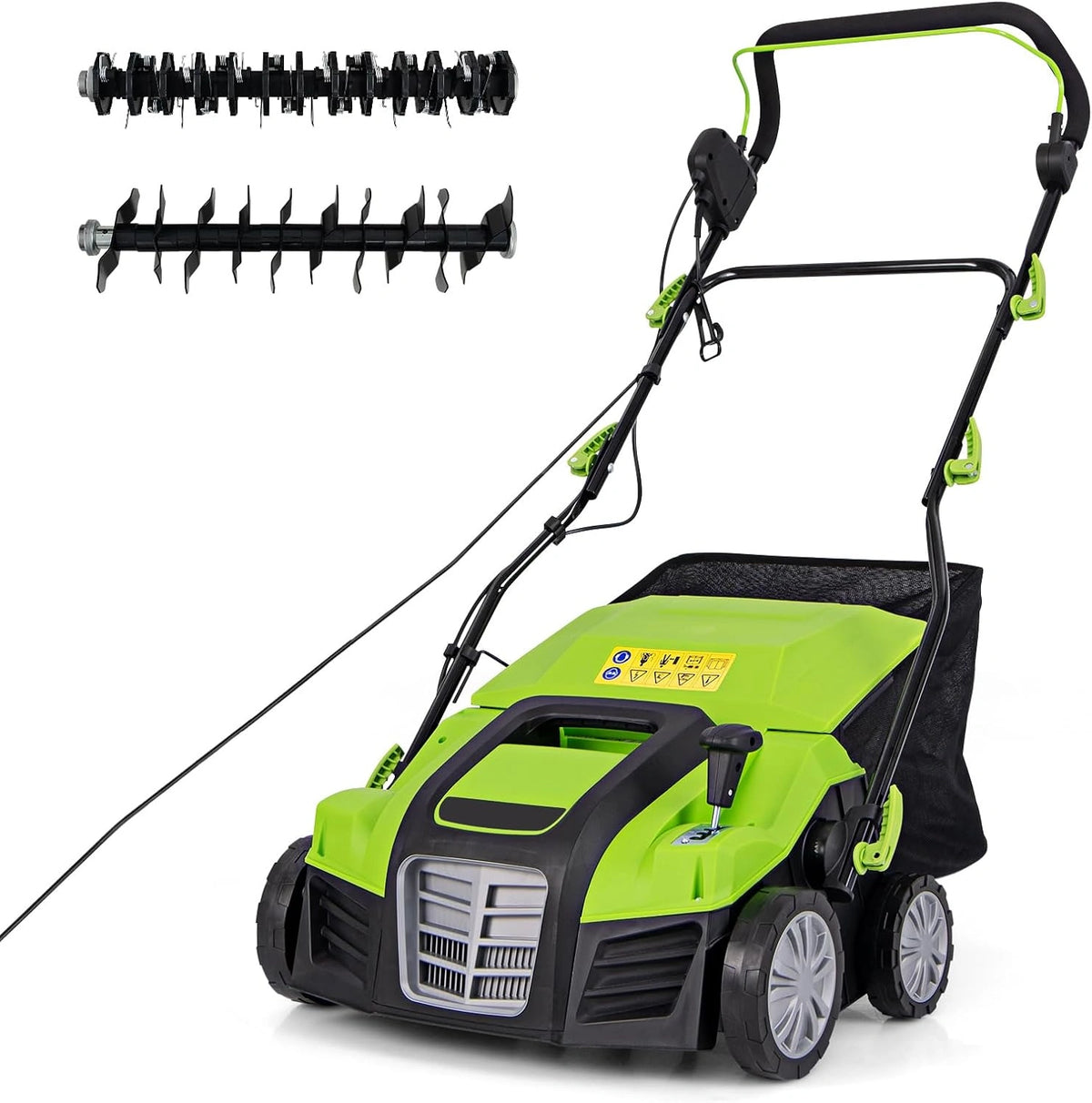 Wertykulator GOPLUS, 2000 W, 55 l, kolor zielony