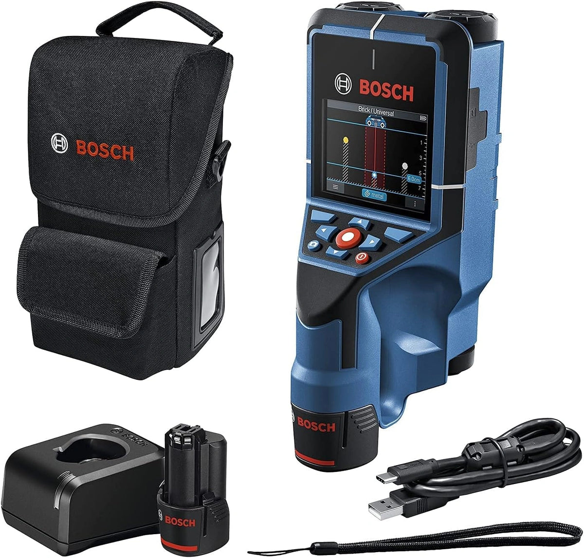 Detektor instalacji Bosch Professional GBA 12V, 2,0 Ah, 12 V, kolor szary i czarny