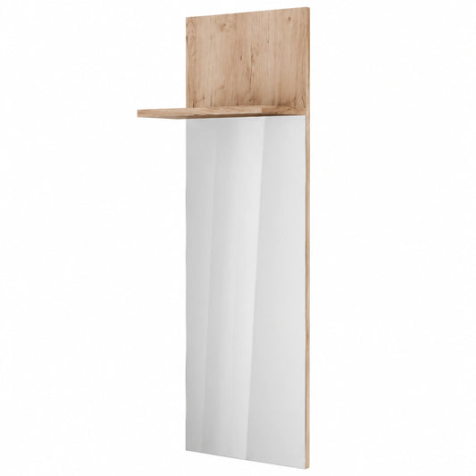 Vicco Wandgarderobe Siri, Eichenoptik, 36x135 cm mit Spiegel, Schuhaufbewahrung und Sitzbank