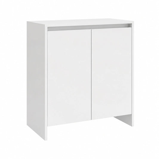 Kommode mit 2 Türen, Weiß, 70x41x75cm, Mehrzweckschrank