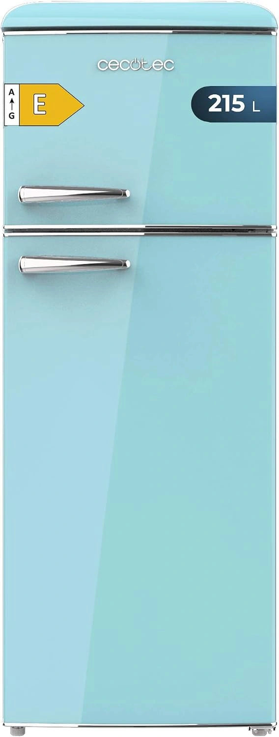 Lod¨®wka Cecotec 2-drzwiowa, 215 l, regulacja temperatury, kolor niebieski