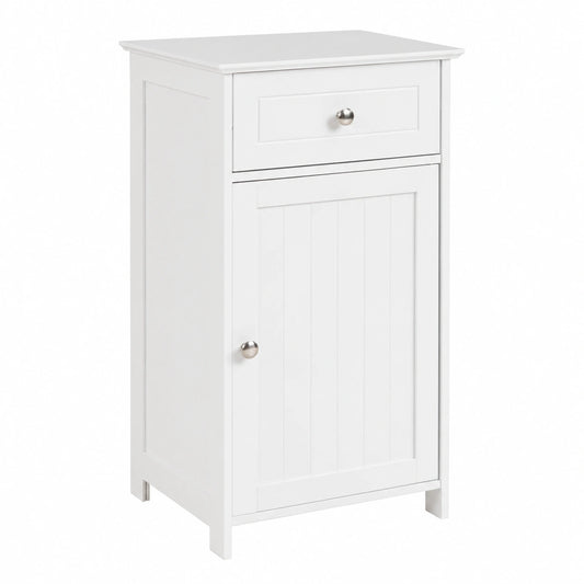 Moderner LIFEZEAL Badschrank mit Schublade und Tür, Weiß, Vielseitig für Badezimmer, Küche und Wohnzimmer, 43x34x77 cm
