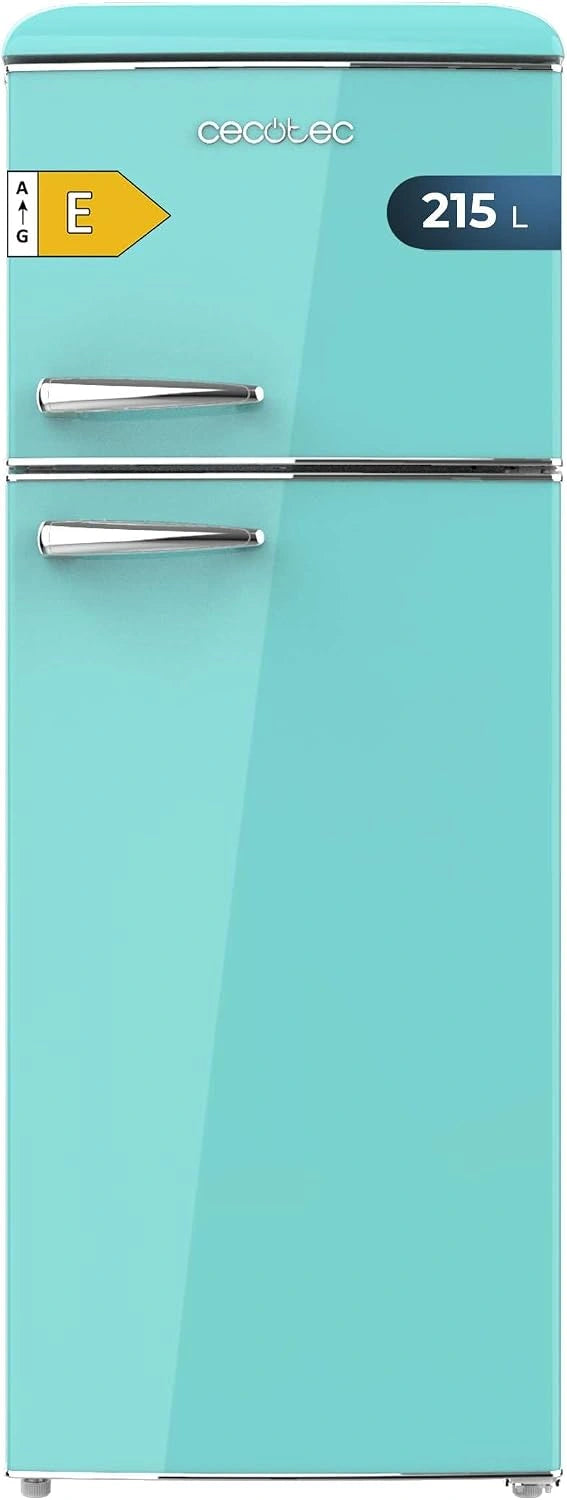 Lod¨®wka Cecotec 2-drzwiowa, 215 l, regulacja temperatury, kolor zielony