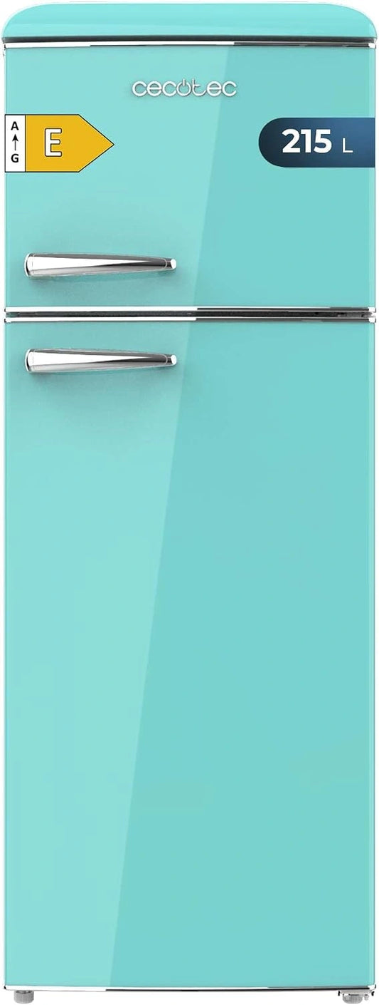 Lod¨®wka Cecotec 2-drzwiowa, 215 l, regulacja temperatury, kolor zielony