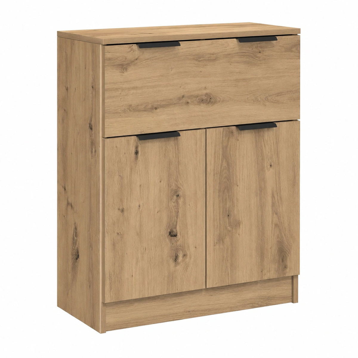 Moderner Sideboard mit Stauraum, Anrichte für Wohnzimmer, Artisan-Eiche