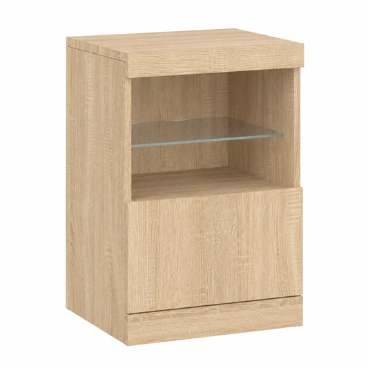 Moderner Sideboard mit LED-Beleuchtung, Viel Stauraum, Sonoma-Eiche