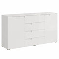 Stella Trading SPICE Hochglanz Weiß Sideboard - Moderne Anrichte mit Großzügigem Stauraum - 165x80x40 cm