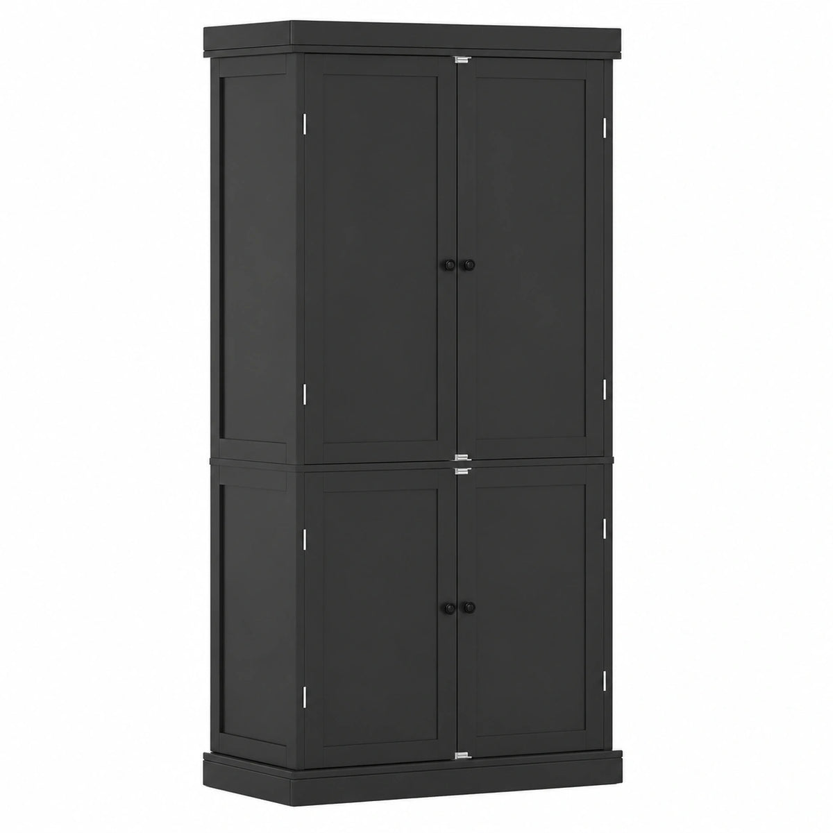 COSTWAY Moderner Küchenschrank, 6-stöckig mit verstellbaren Böden, vielseitiger Stauraum für Küche, Bad, Wohnzimmer & Büro, 76x40x184,5 cm, Schwarz
