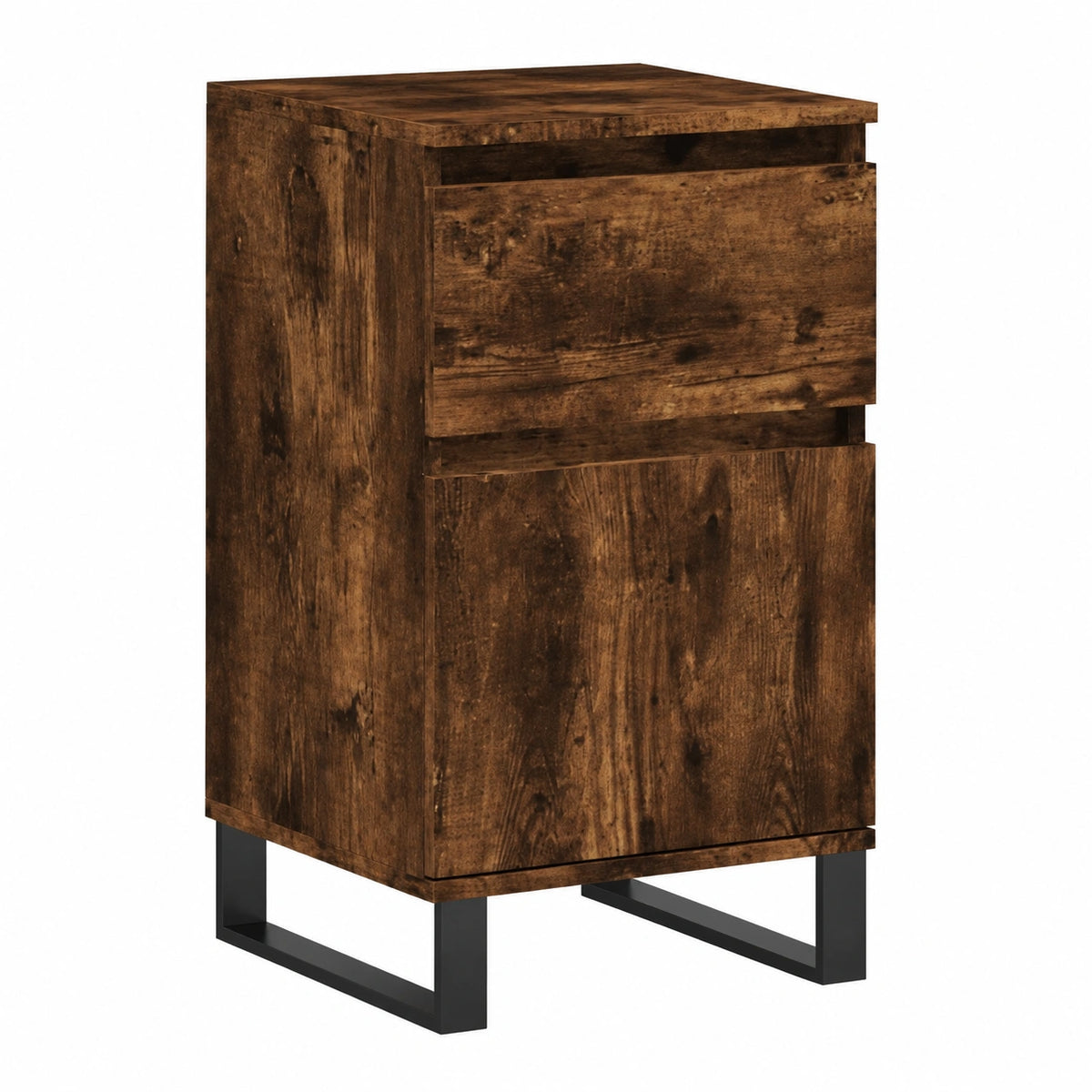 Moderner Sideboard in Räuchereiche für Wohnzimmer und Flur, 40x35x70 cm