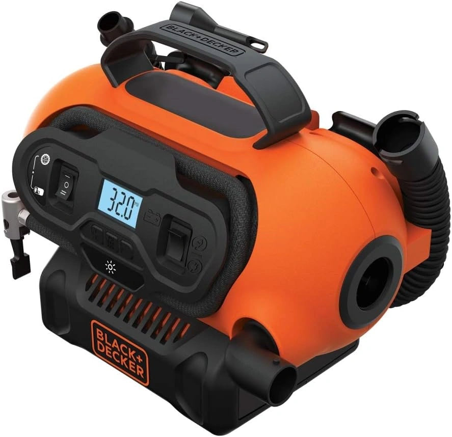 Kompresor BLACK+DECKER, 12 V, kolor czarny