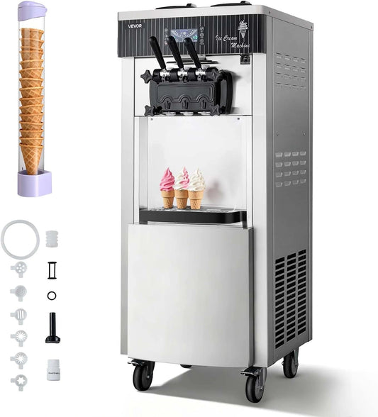 Maszyna do lod¨®w VEVOR, 2200 W, 6 l, samoczyszczenie, kolor czarny