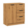vidaXL Sideboard aus Eichenholz, vielseitige Kommode mit Stauraum für Wohnzimmer