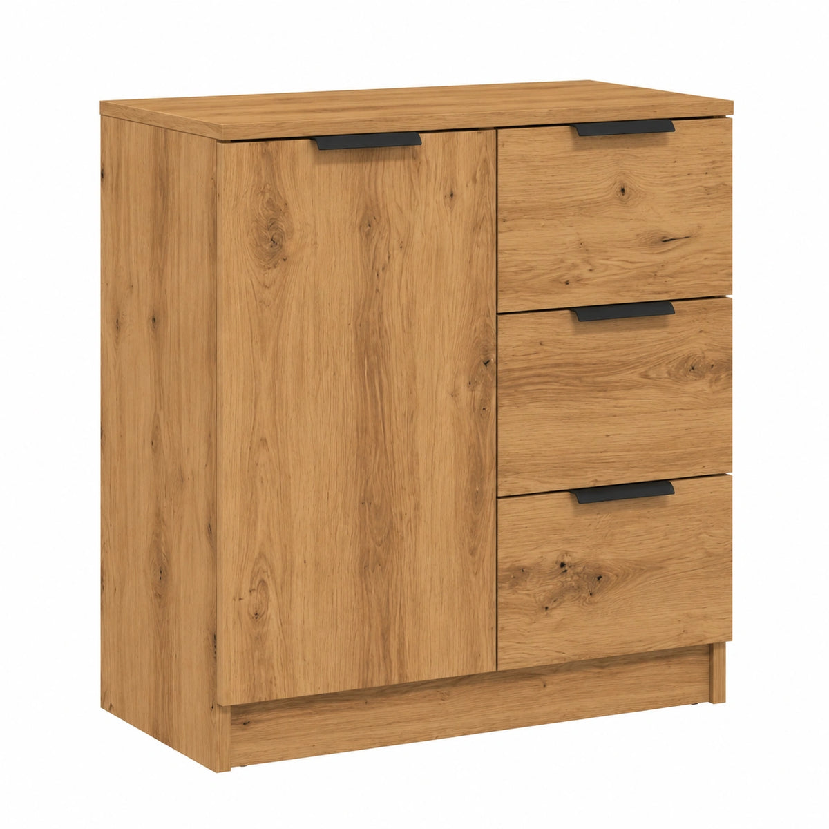 vidaXL Sideboard aus Eichenholz, vielseitige Kommode mit Stauraum für Wohnzimmer