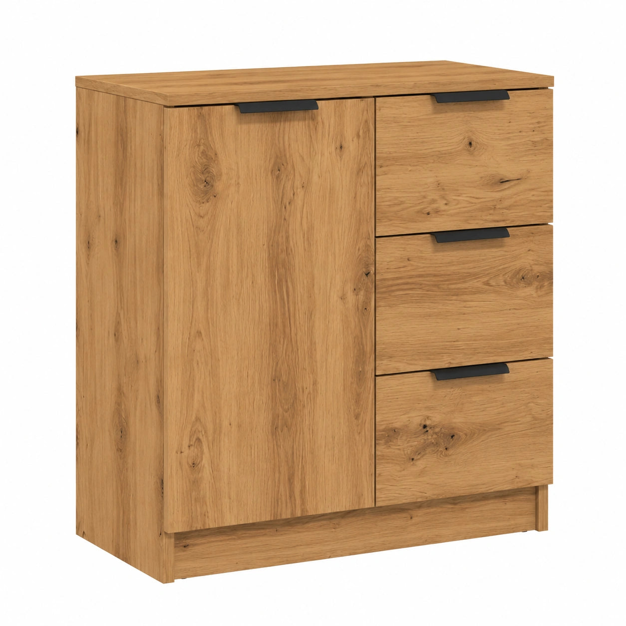 vidaXL Sideboard aus Eichenholz, vielseitige Kommode mit Stauraum für Wohnzimmer
