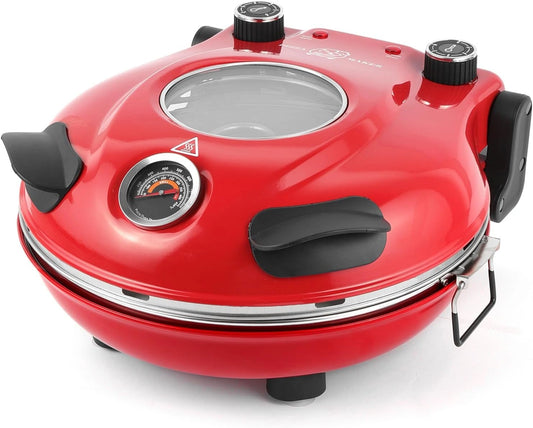 Piec do pizzy Klaif, 1200 W, kolor czerwony
