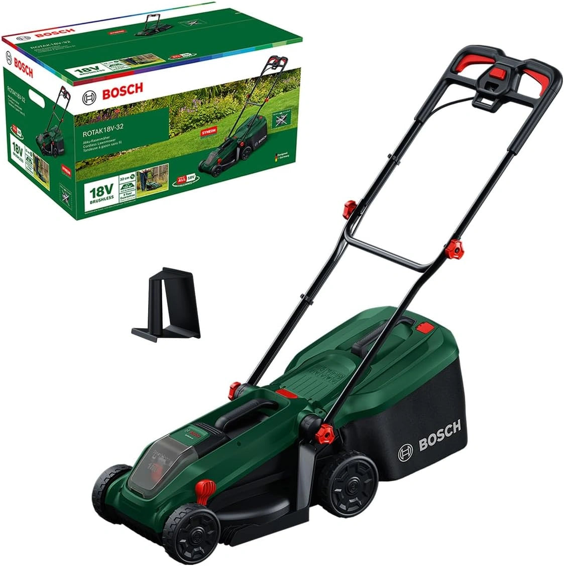 Kosiarka do trawy Bosch ROTAK18V-32, 35 l, kolor czerwony