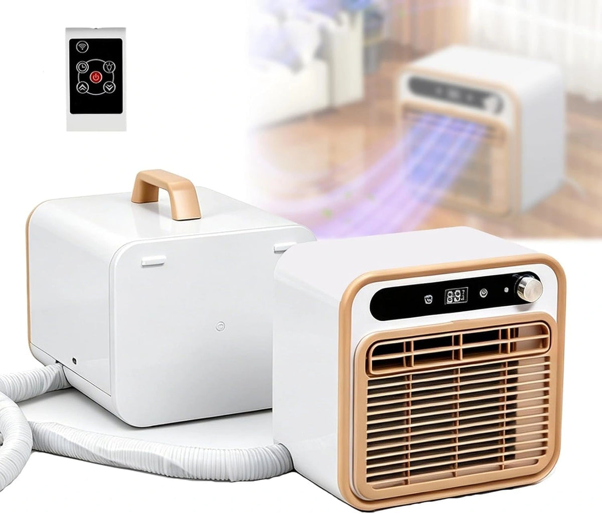 Klimatyzator, 1500 W, Wi-Fi, pilot zdalnego sterowania, programator czasowy, kolor czarny