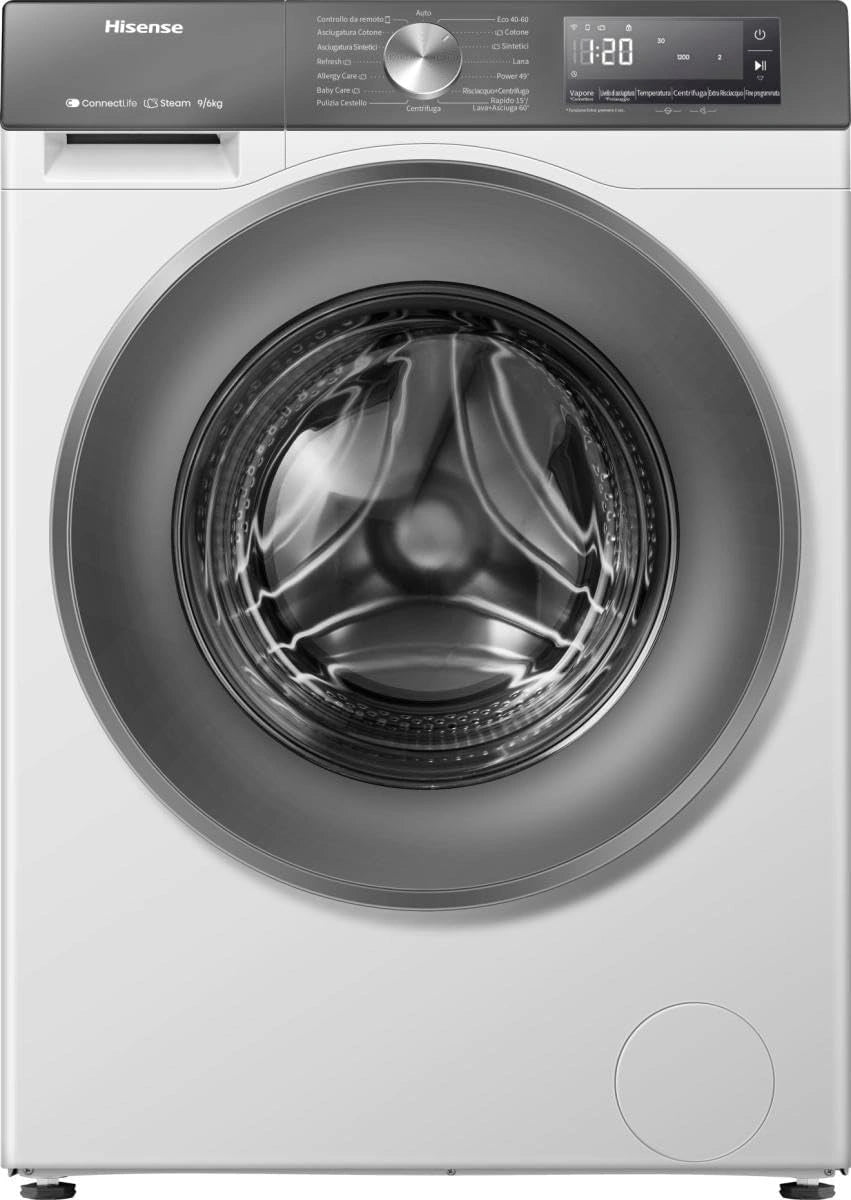 Pralko-suszarka Hisense WD3S9043BW7, Wi-Fi, kolor szary