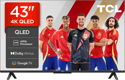 Telewizor TCL QLED 43, kolor czerwony i szary