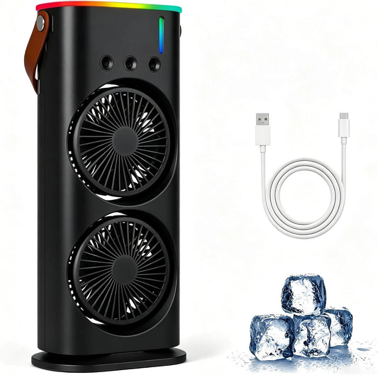 Wentylator USB, kolor czarny i szary