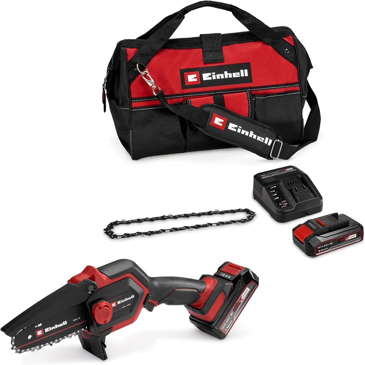 Pilarka ?a¨½cuchowa Einhell PS 18, 2,5 Ah, 18 V, kolor czarny i szary