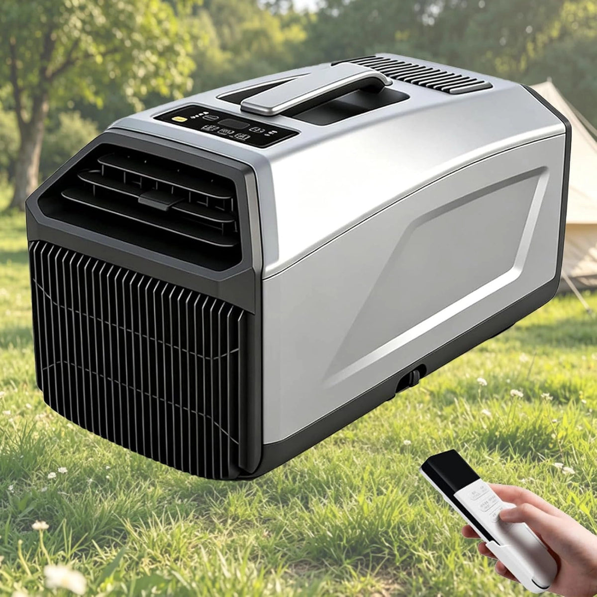 Klimatyzator, 5100 BTU, 400 W, 24 V, do 86 m2, programator czasowy, kolor szary i ?¨®?ty