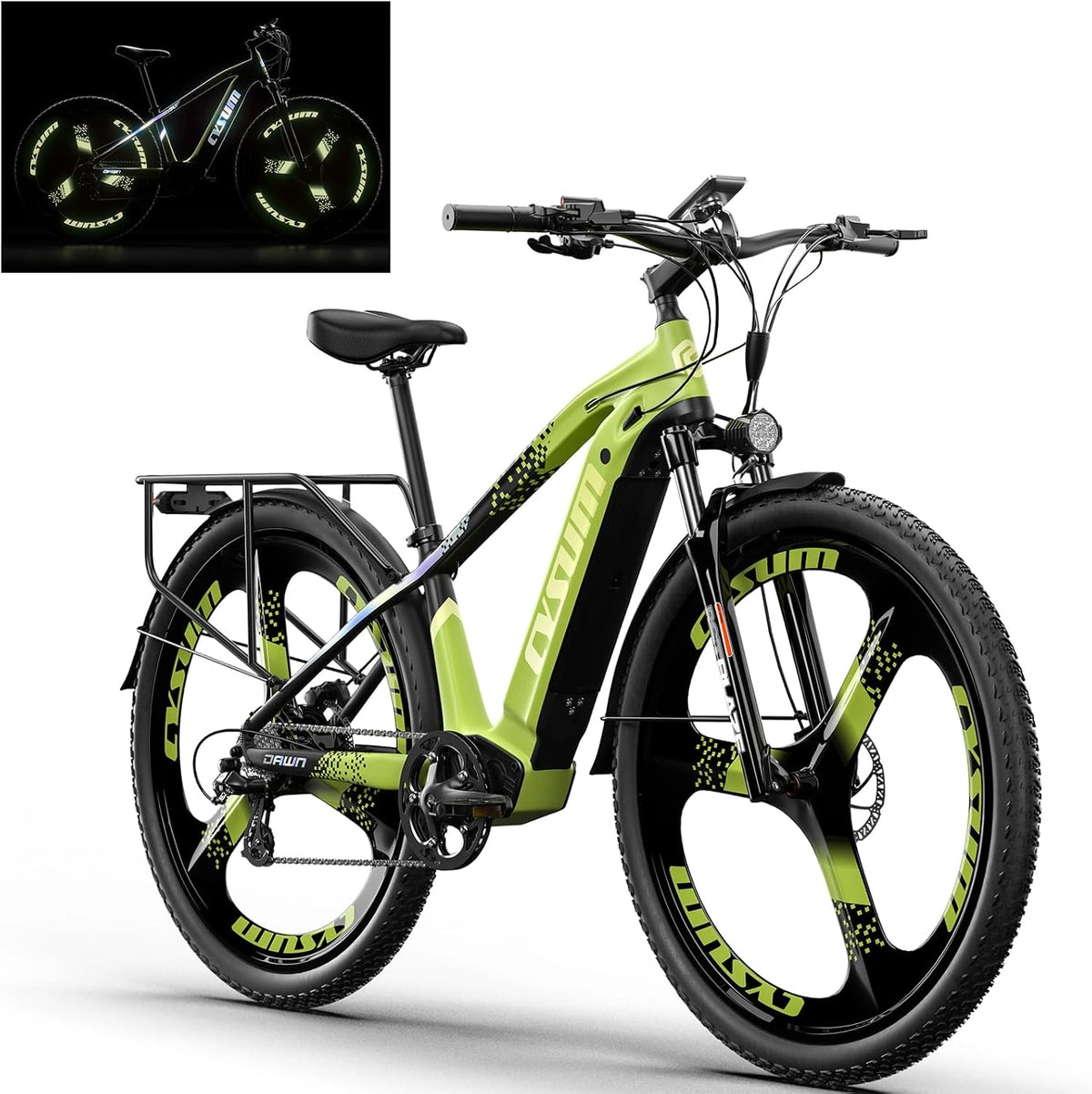 Rower elektryczny cysum, 672 Wh, kolor czarny i szary