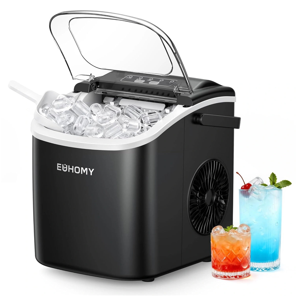 Kostkarka do lodu Euhomy DE-IM06D-08G, 1,2 l, kolor czarny