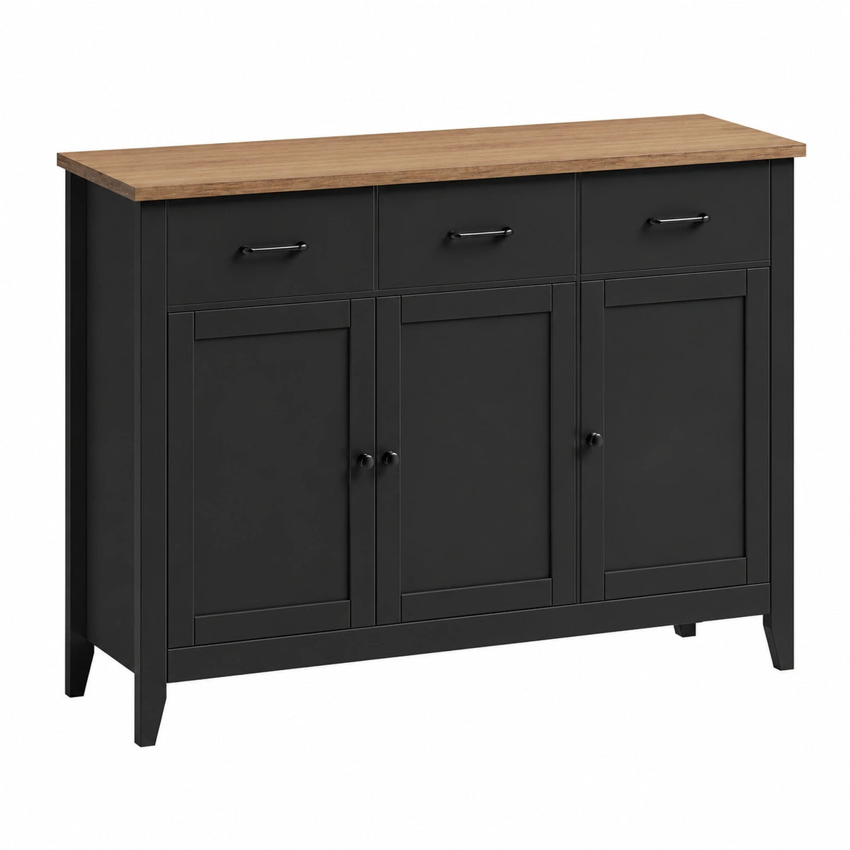 Eleganter Küchenschrank mit Arbeitsplatte, 3 Schubladen und Türen, flexibler Stauraum, ideal für Küche und Esszimmer