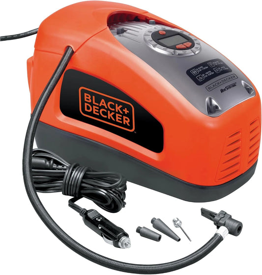 Kompresor BLACK+DECKER ASI300, 12 V, kolor czarny