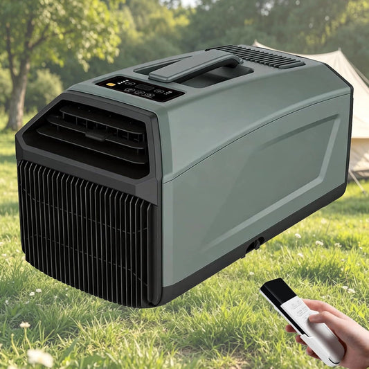 Klimatyzator, 5100 BTU, 400 W, 24 V, do 86 m2, programator czasowy, kolor szary i ?¨®?ty
