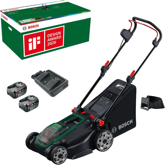 Kosiarka do trawy Bosch ROTAK18V2-43, 50 l, 18 V, kolor czerwony