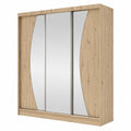 Vex Spiegelschrank mit Schwebetüren, 3-türig, 180 cm, braun