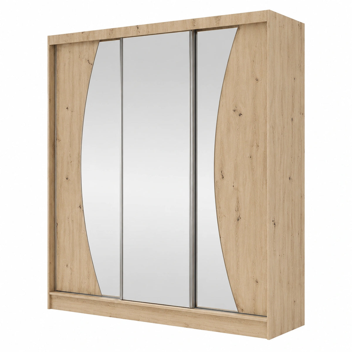 Vex Spiegelschrank mit Schwebetüren, 3-türig, 180 cm, braun