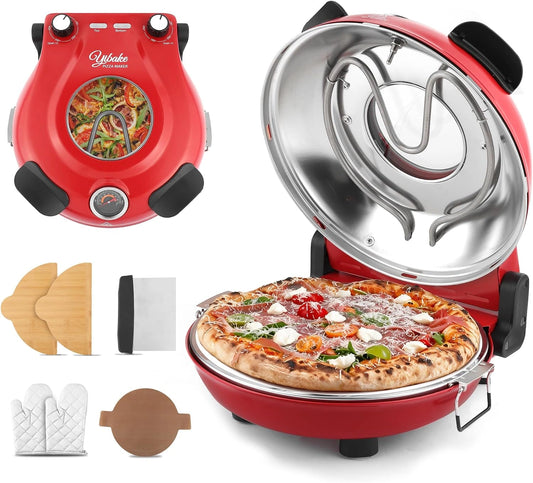 Piec do pizzy, 1200 W, kolor czerwony i szary