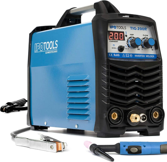 Spawarka elektryczna IPOTOOLS TIG-200R WIG 200, kolor niebieski i szary